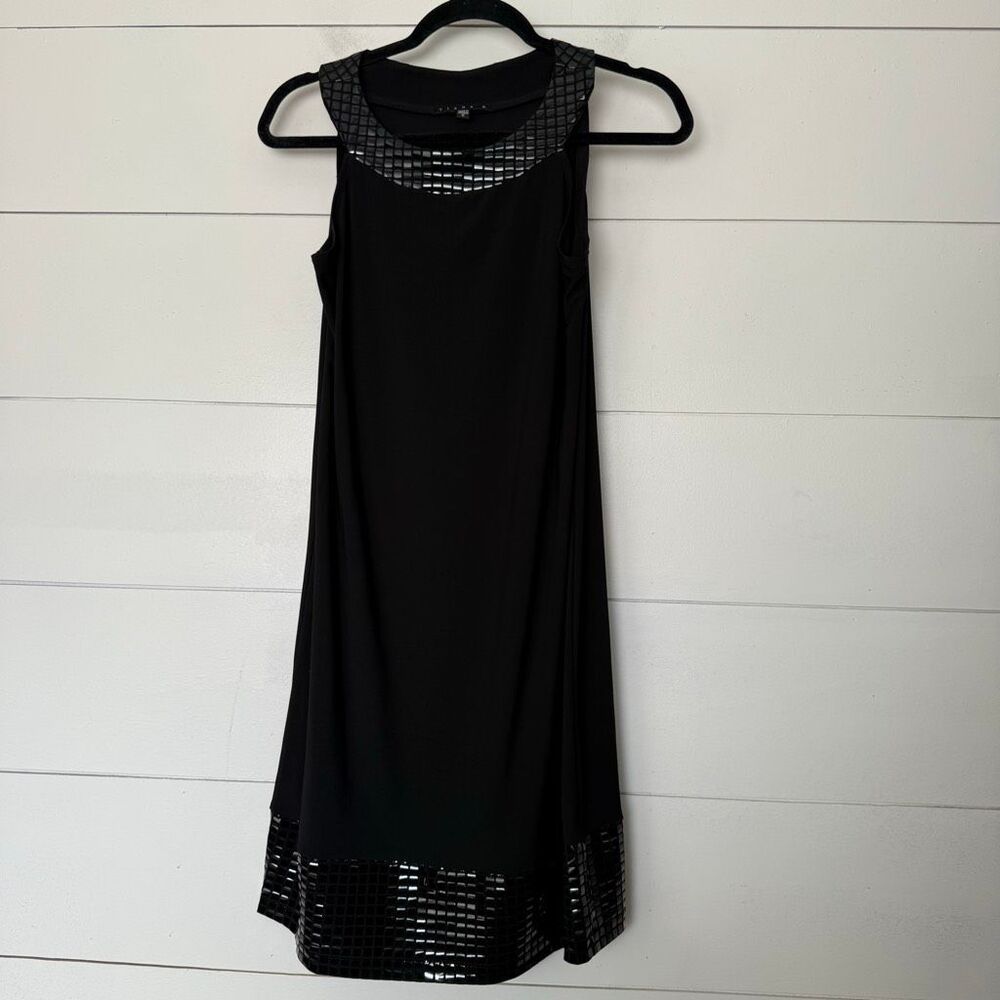 Tiana B Women’s Small Black Silver Midi Dress